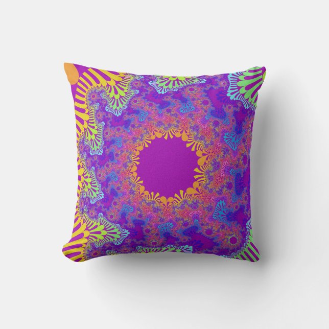 Cojín decorativo Tropical Rainbow Sunburst (Anverso)