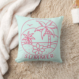 Cojín Decorativo Tropical Summer Line-Art