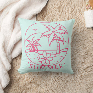 Cojín Decorativo Tropical Summer Line-Art