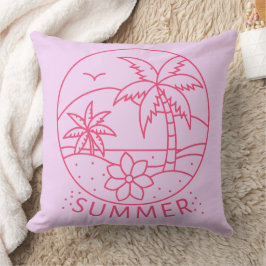 Cojín Decorativo Tropical Summer Line-Art