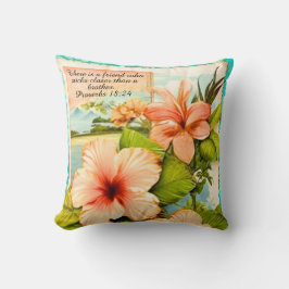 Cojín Decorativo Tropical Throw Pillow Proverbs 18:24
