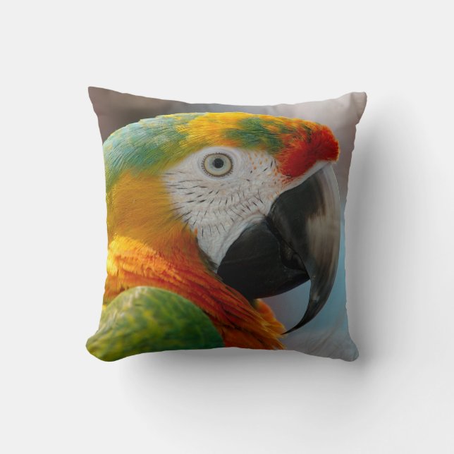 Cojín Decorativo Trópico de Macaw (Anverso)
