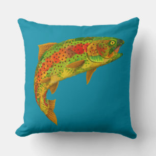 Cojín Decorativo Trucha arco iris de hoja de lápiz 5