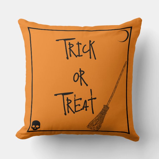 Cojín Decorativo Truco o truco de Halloween (Anverso)