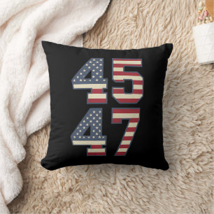 Cojín Decorativo Trump 2024 Presidente 45 47 América EEUU Vintage