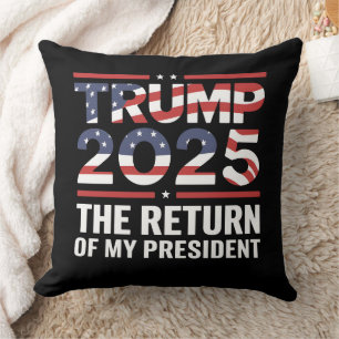 Cojín Decorativo Trump 2025 El regreso de mi presidente 47º Estados