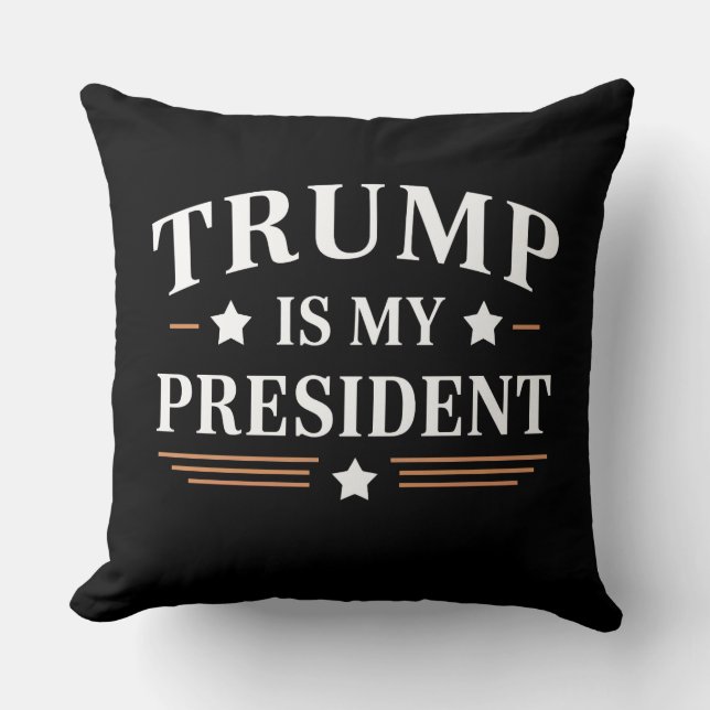 Cojín Decorativo Trump es mi presidente 47° (Anverso)