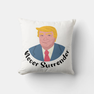 Cojín Decorativo Trump Mugshot nunca se rinde