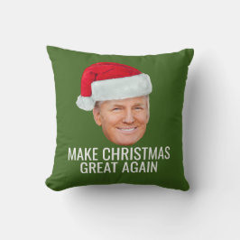 Cojín Decorativo Trump Santa Hat - Hacer a los Navidades grandes de