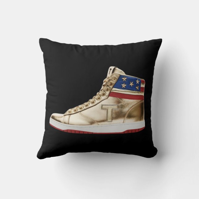 Cojín Decorativo Trump Sneakers / Nunca rendirse High-Tops (Reverso)