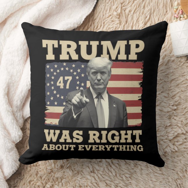 Cojín Decorativo Trump tenía razón sobre todo Estados Unidos (Manta)