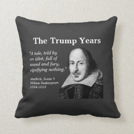 Cojín Decorativo Trump Years, Shakespeare, gris oscuro