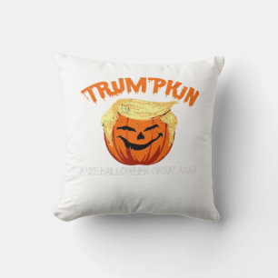 Cojín Decorativo Trumpkin de Halloween vuelve a hacer grande a Hall