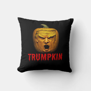 Cojín Decorativo Trumpkin - Funny Donald Pumpkin Halloween