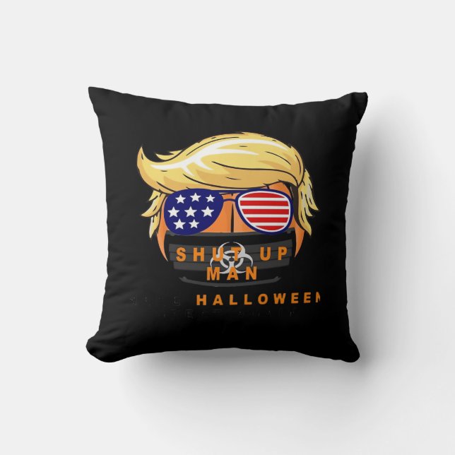 Cojín Decorativo Trumpkin hace que Halloween sea grande de nuevo re (Anverso)