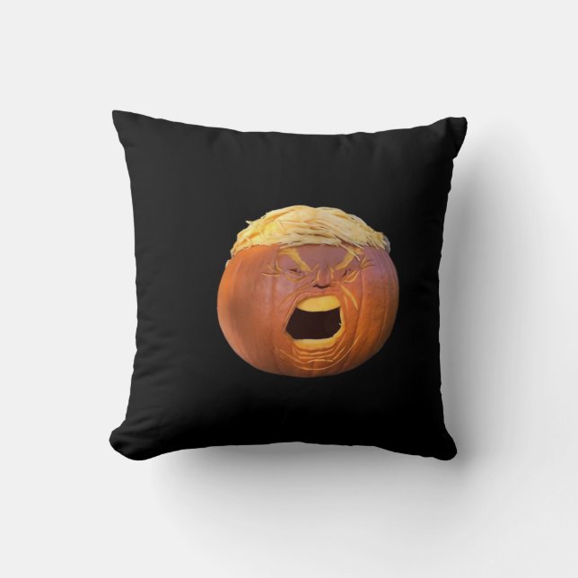 Cojín Decorativo Trumpkin - Halloween divertido (Anverso)