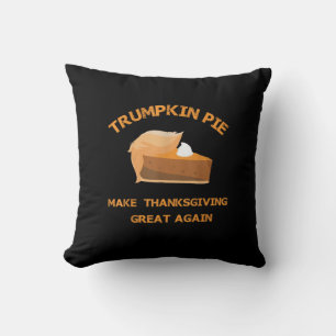 Cojín Decorativo Trumpkin Pie hace grande de nuevo el día de Acción