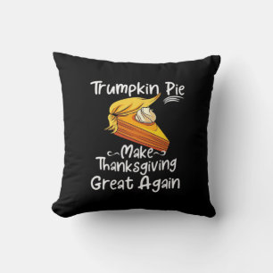 Cojín Decorativo Trumpkin Pie hace grande el día de Acción de Graci