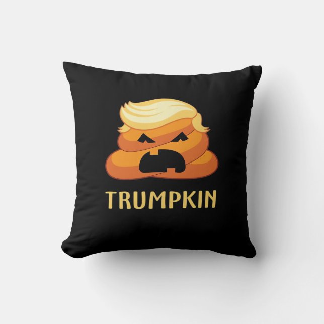 Cojín Decorativo Trumpkin Poop Funny Halloween (Anverso)