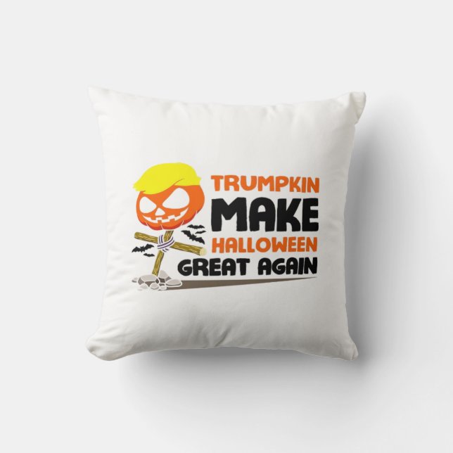 Cojín Decorativo Trumpkin Pumpkin Halloween Classic (Anverso)