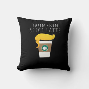 Cojín Decorativo Trumpkin Spice Latte Funny Chiste Calabaza Spi