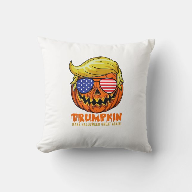 Cojín Decorativo Trumpkin Usa vuelve a hacer que Halloween sea geni (Anverso)