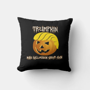 Cojín Decorativo Trumpkin vuelve a hacer grande a Halloween