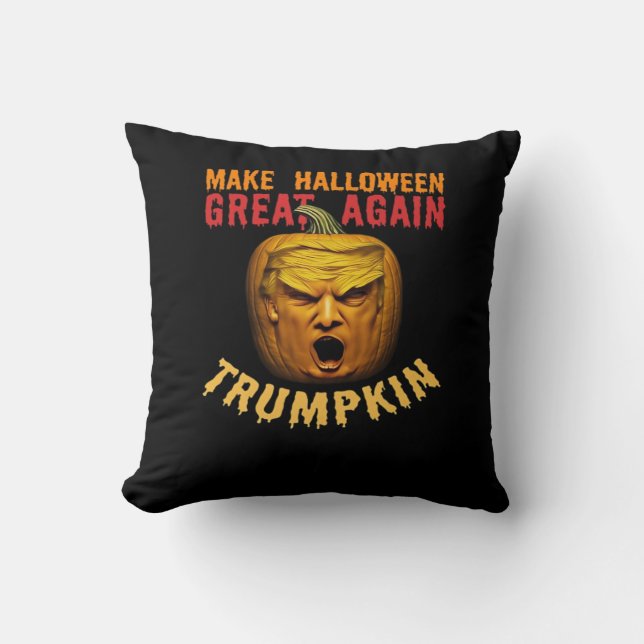 Cojín Decorativo Trumpkin vuelve a hacer grande a Halloween - Funny (Anverso)