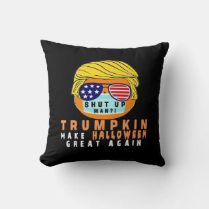 Cojín Decorativo Trumpkin vuelve a hacer que Halloween sea grande d