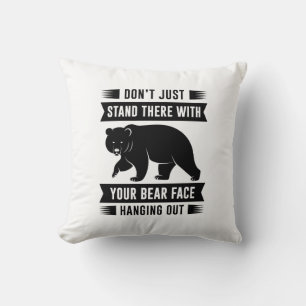 Cojín Decorativo Tu Cara de Oso Colgando