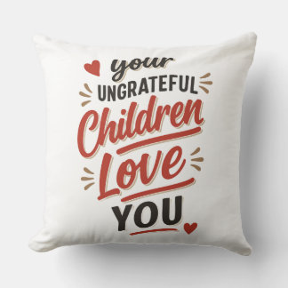 Cojín Decorativo Tu Día de las Madres te aman tus hijos desagradeci