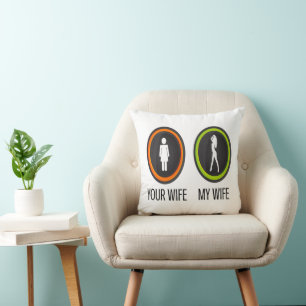 Cojín Decorativo Tu esposa mi esposa