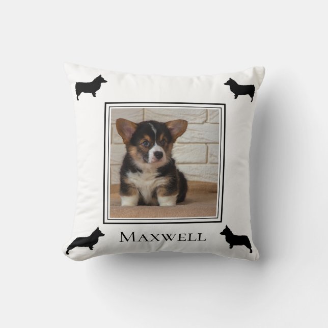 Cojín Decorativo Tu foto Pembroke Welsh Corgi (Anverso)