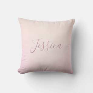 Cojín Decorativo Tu nombre Elegante escritura suave con sombreado