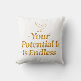Cojín Decorativo Tu potencial es infinito Dove Gold Motivación