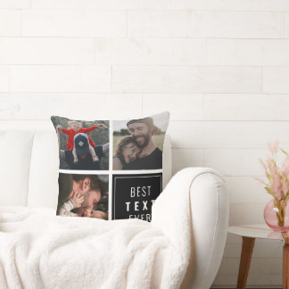 Cojín Decorativo Tu texto aquí con foto personalizada