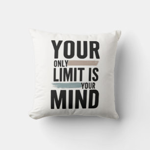 Cojín Decorativo Tu único límite es tu mente Camiseta motivacional