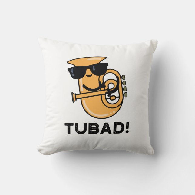 Cojín Decorativo Tubad Funny Music Tuba Pun (Anverso)