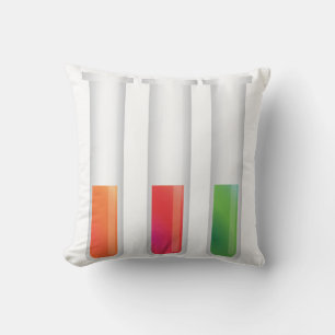 Cojín Decorativo Tubos de prueba de ciencia