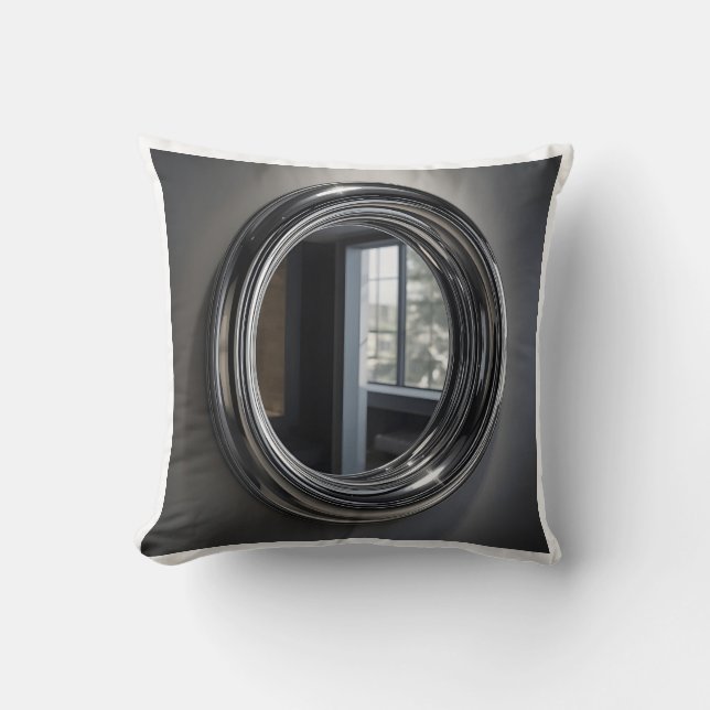 Cojín Decorativo Tubular Chrome Mirror Reflection Art (Anverso)