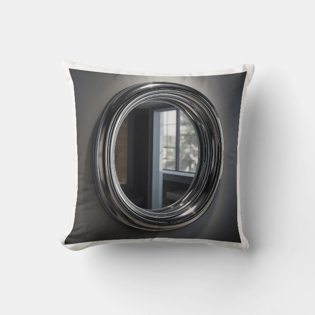 Cojín Decorativo Tubular Chrome Mirror Reflection Art (Anverso)