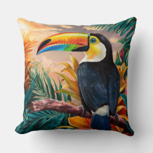 Cojín Decorativo Tucán en la Selva
