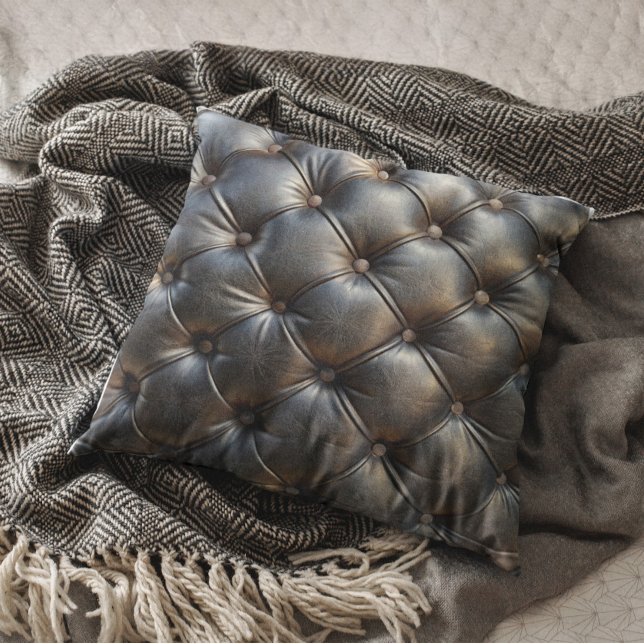 Cojín Decorativo Tufted Black Faux Leather Pattern (Subido por el creador)