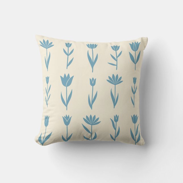 Cojín Decorativo Tulip Line Up Crema (Anverso)