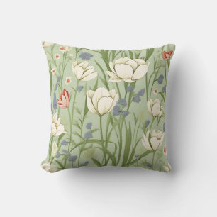 Cojín Decorativo Tulip Meadow en el verde sabio