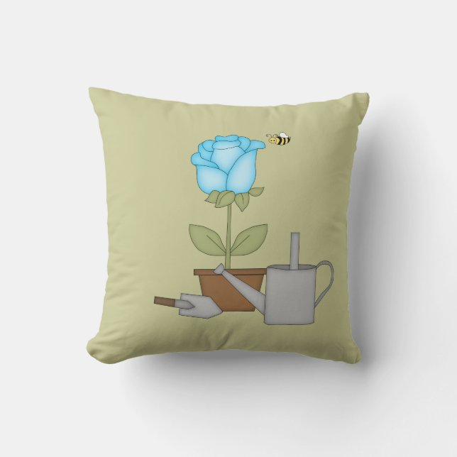 Cojín Decorativo Tulipán azul (Anverso)