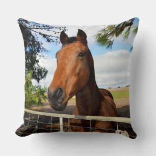 Cojín Decorativo Tulipán El Caballo De La Bahía Marrón,