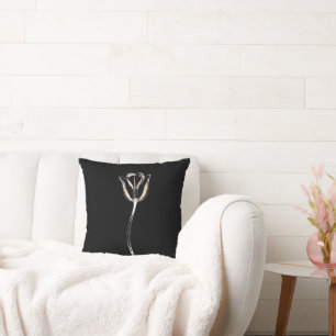 Cojín Decorativo Tulipán - Ilustración Elegante