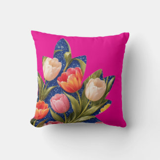 Cojín Decorativo Tulipán Rosa