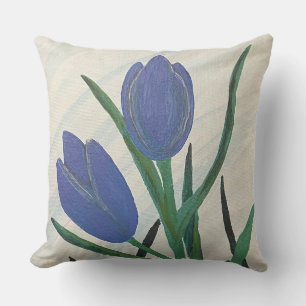 Cojín Decorativo Tulipanes azules